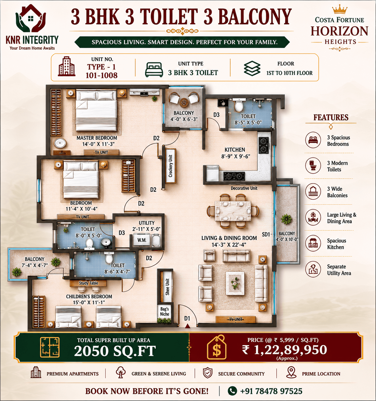 3BHK