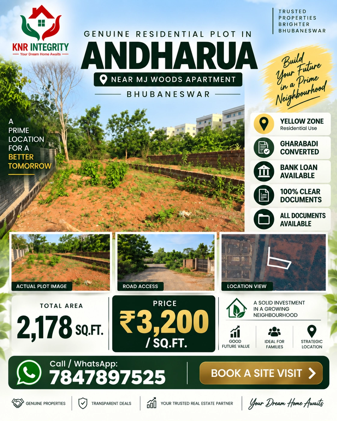 Andharua Prime Gharabadi Plot Elevation & Floor Plan