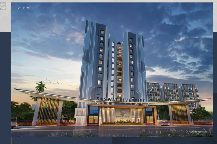 Saswat Riverside Official 7 Towers Skyline Elevation Trisulia Mahanadi