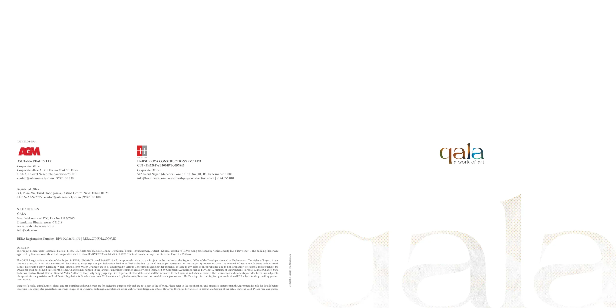 QALA Landmark Residences Elevation & Floor Plan
